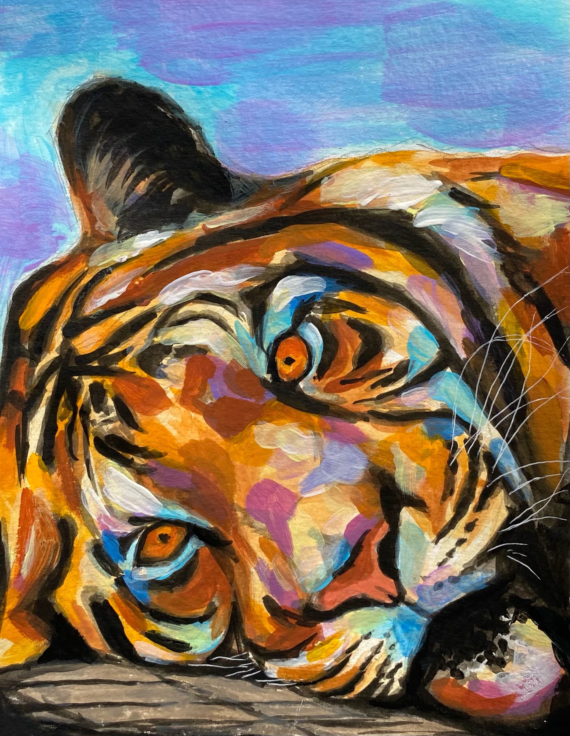 C’est la Vie, made with gouache on watercolor paper