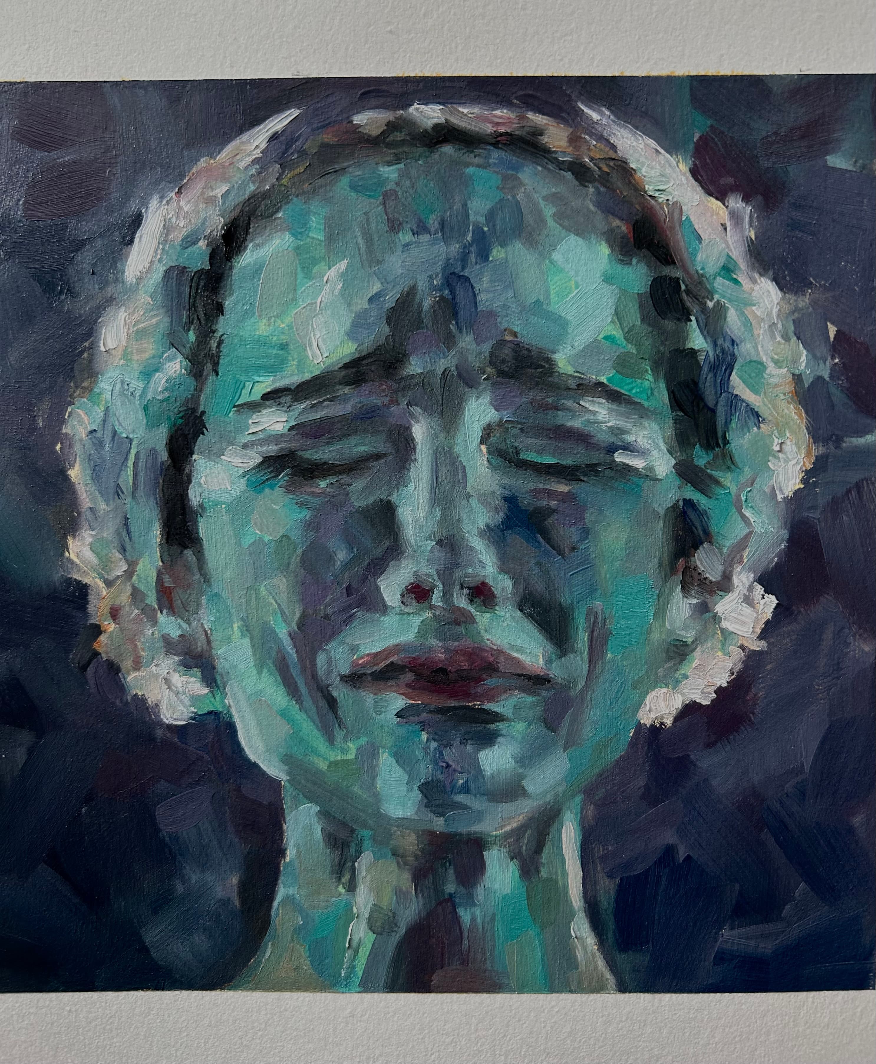 Tribulations, made with oil on watercolor paper